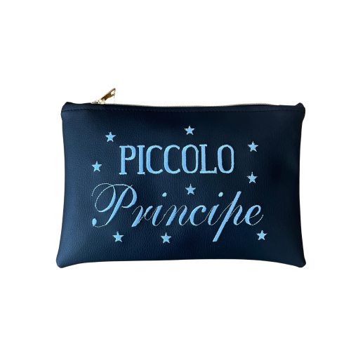 Pochette "PICCOLO PRINCIPE" in similpelle colore nero cm 27X18