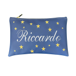 Pochette personalizzata in similpelle colore blu cm 32X22