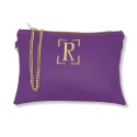 Borsa pochette donna personalizzata in similpelle viola cm 32X22