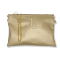 Pochette donna personalizzata in similpelle colore oro cm 32X22