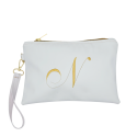 Pochette donna personalizzata in similpelle colore bianco cm 27X18