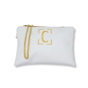 Pochette donna personalizzata in similpelle colore bianco cm 27X18