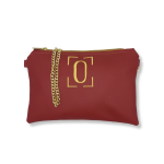 Pochette donna personalizzata in similpelle colore bordeaux cm 27X18