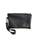 Borsa pochette uomo personalizzata in similpelle nera cm 23X15