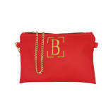 Pochette donna personalizzata in similpelle colore rosso cm 27X18