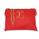 Pochette donna personalizzata in similpelle colore rosso cm 32X22